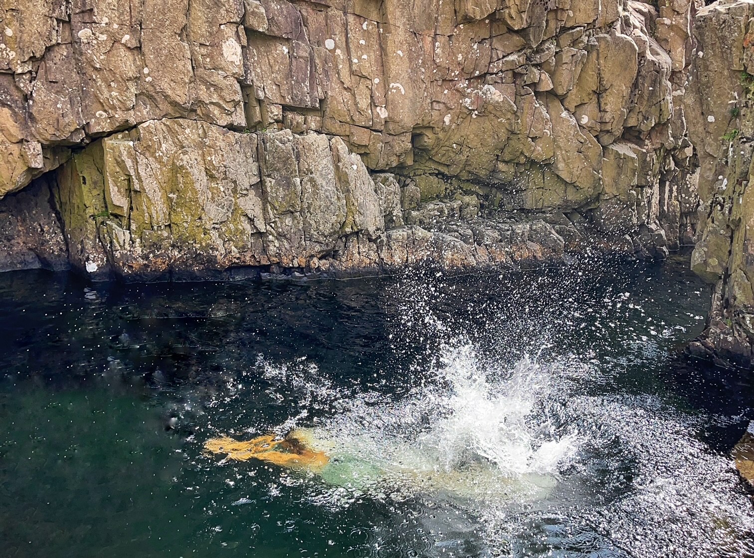 Wild swimming in Black Moss Pot