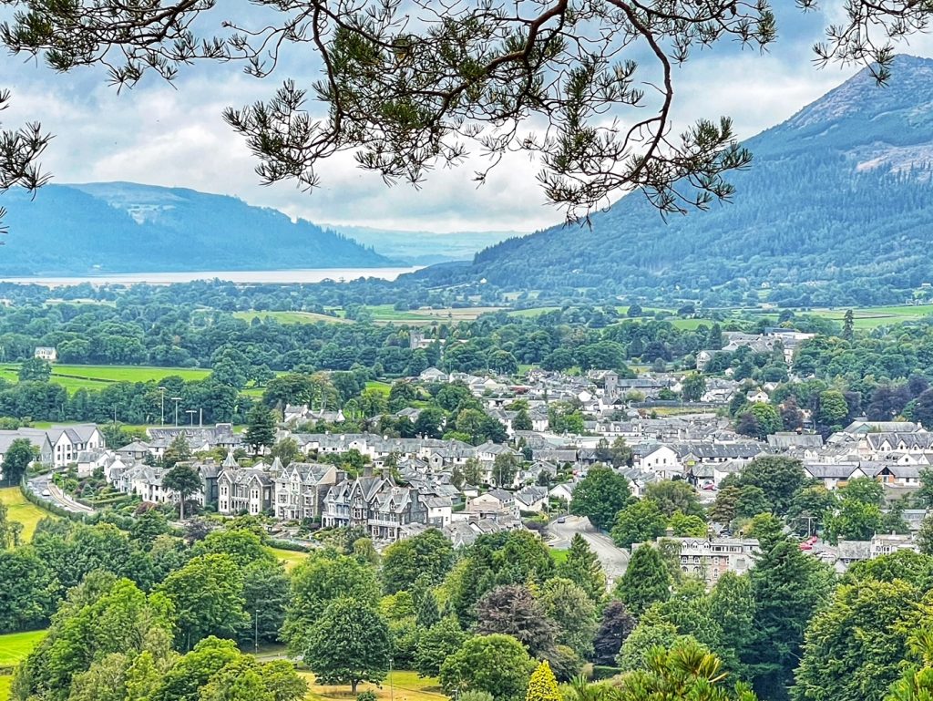 view of keswick from Castlehead woods