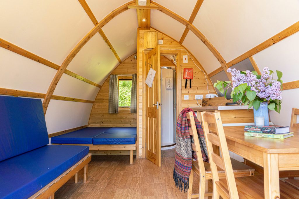 glamping pod waterfoot park