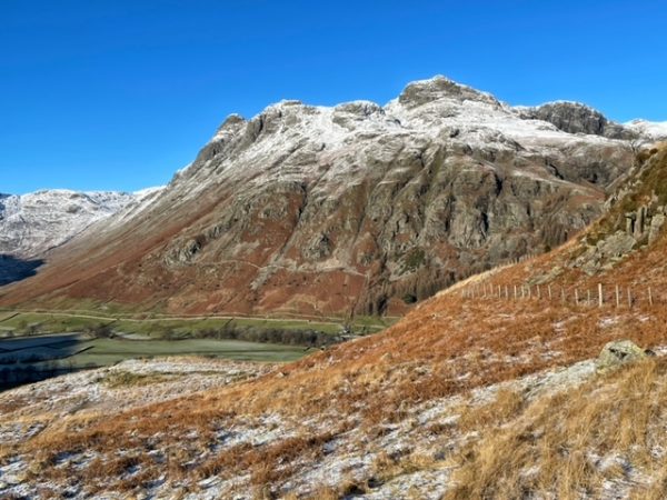 langdale pikes in winter photo