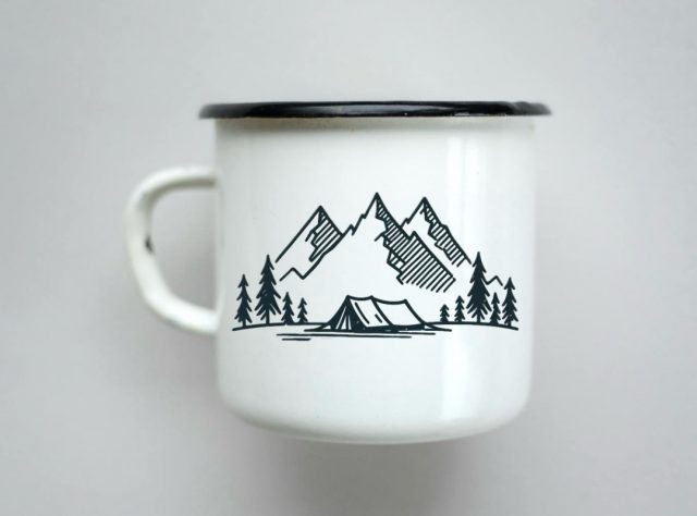 enamel camping mug