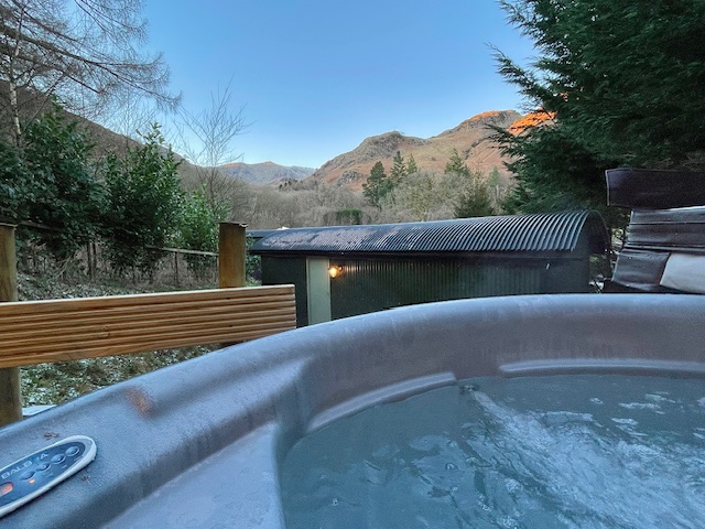 shepherds hut with hot tub lake district