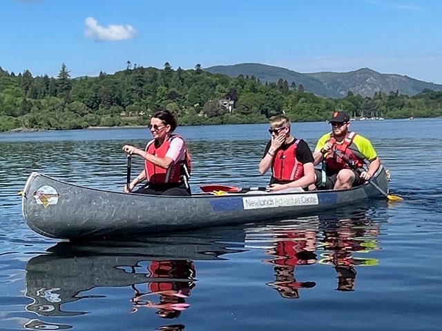 canoeing on derwentwater