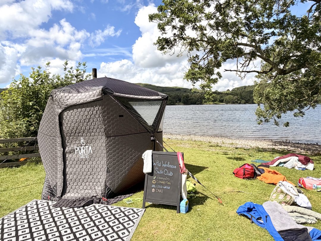 open water swimming and sauna at coniston water