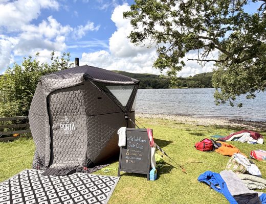 open water swimming and sauna at coniston water
