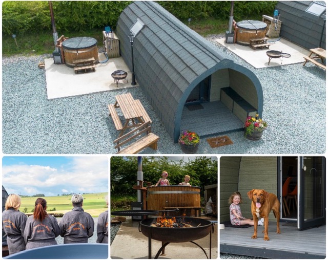 castle guards glamping lake district hot tub