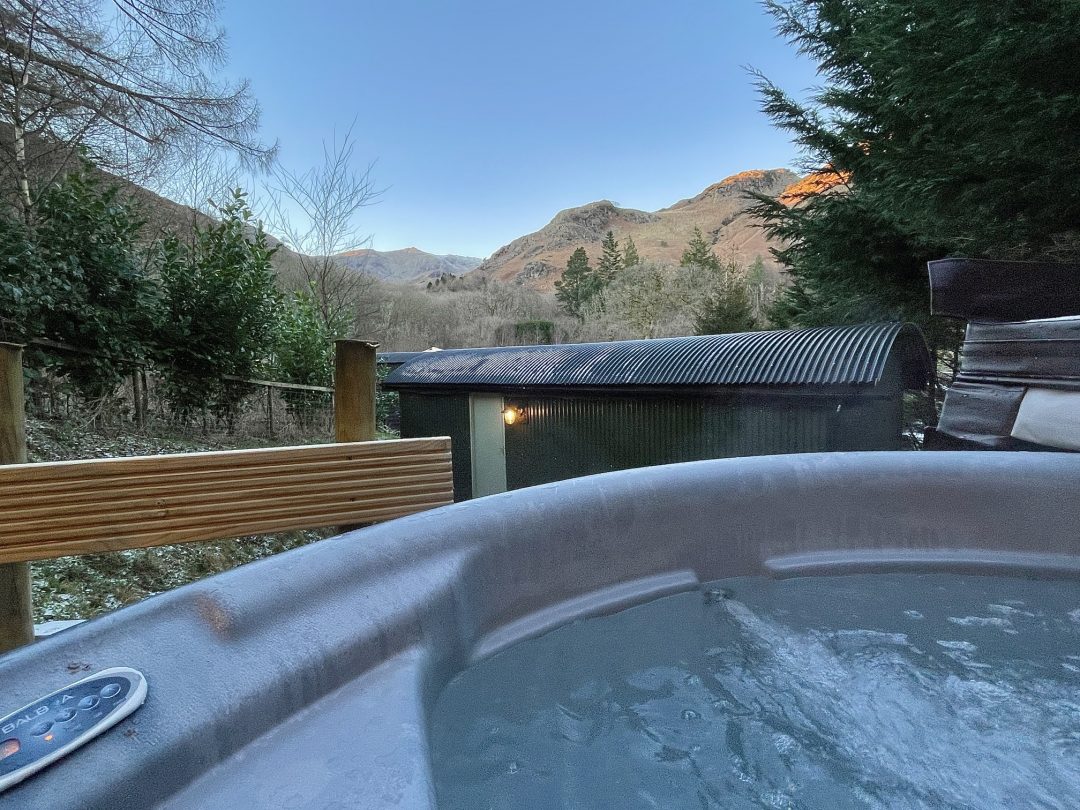 coniston coppermines shepherds hut with hot tub