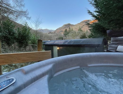 coniston coppermines shepherds hut with hot tub