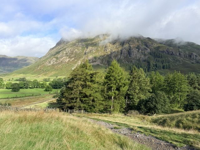 path from great langdale campsite to blea tarn
