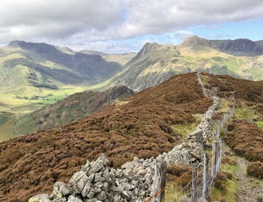 lingmoor fell walk with side pike and langdale pikes