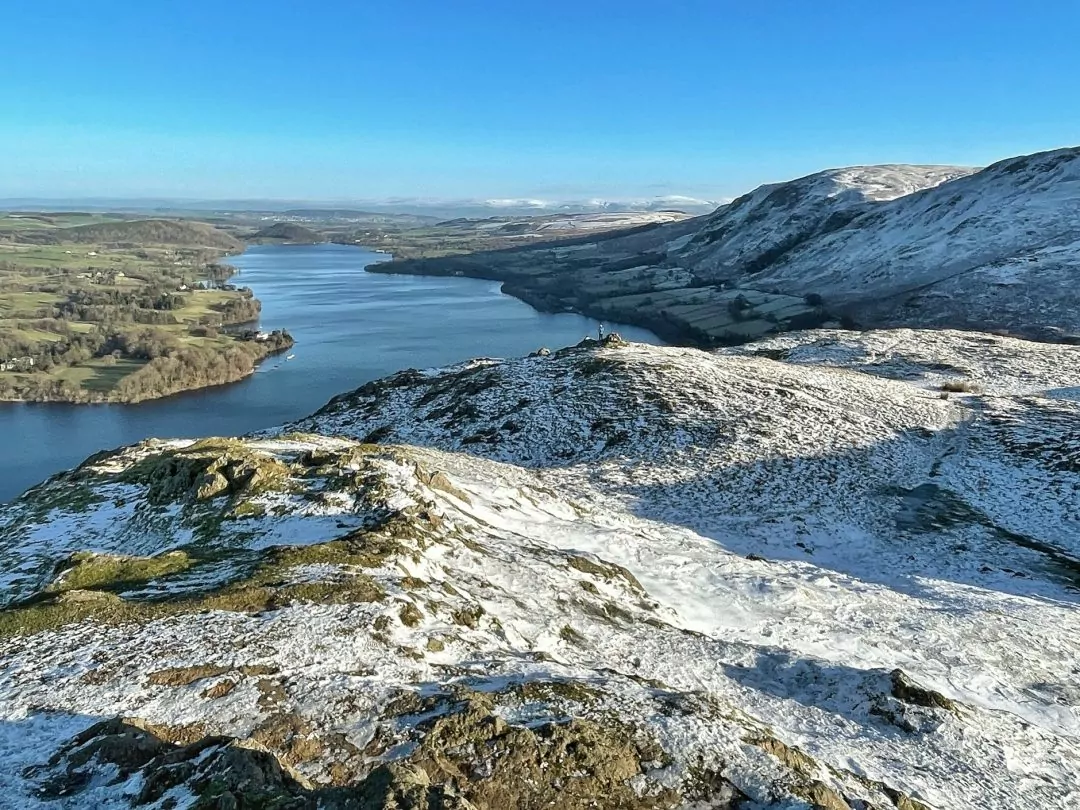 view of ullswater from Hall Fell