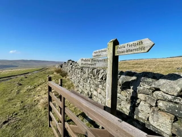 kettlewell and great whernside signpost