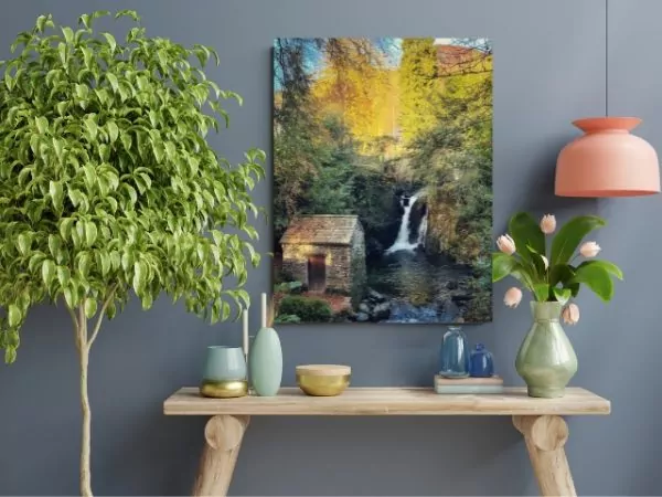 rydal grot and falls wall art