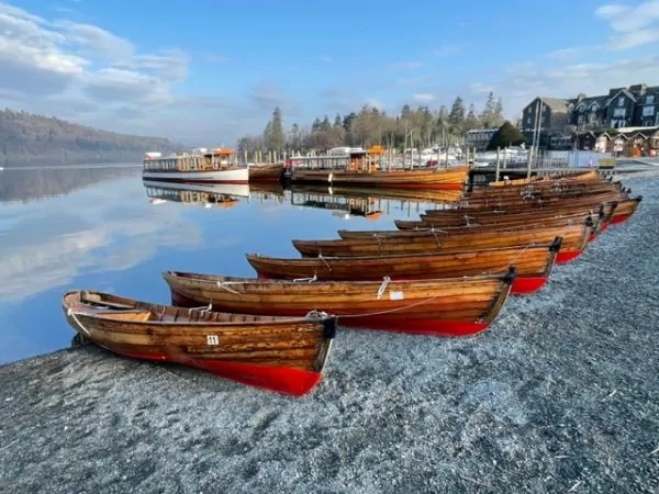 boats at bowness on windermere photo