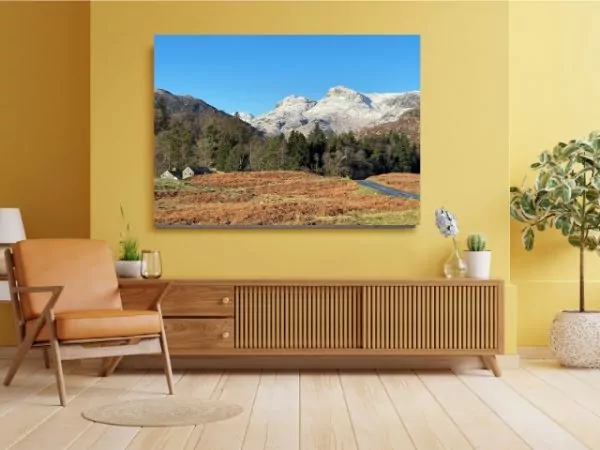 elterwater and langdale pikes canvas wall art